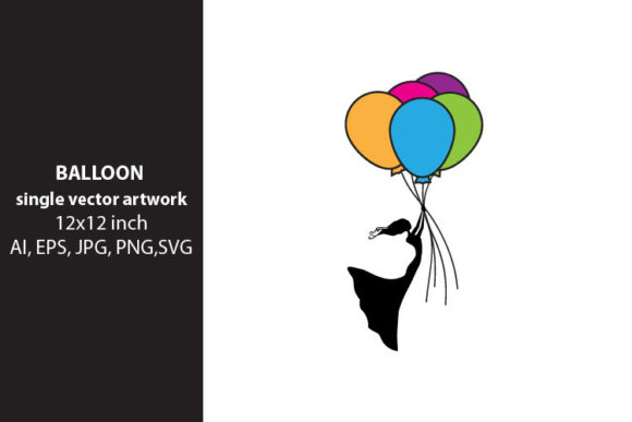 Balloon- Single Vector Artwork: A Versatile Tool for Creative Projects