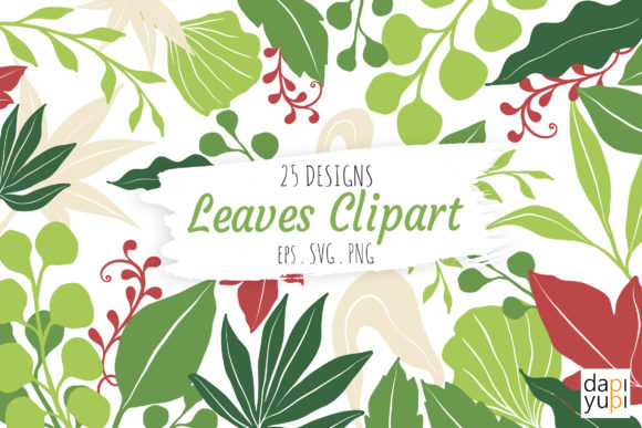 Floral Clipart and Leaves Clipart for Creative Projects