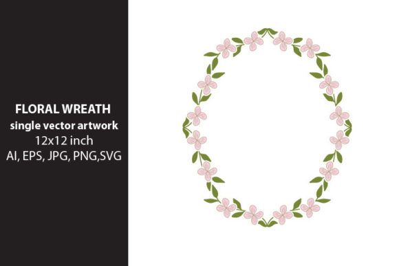 Floral Wreath- Single Vector: A Versatile Digital Asset for Creative Projects