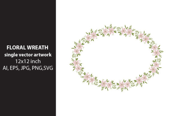 Floral Wreath - Single Vector Artwork: A Versatile Design Resource