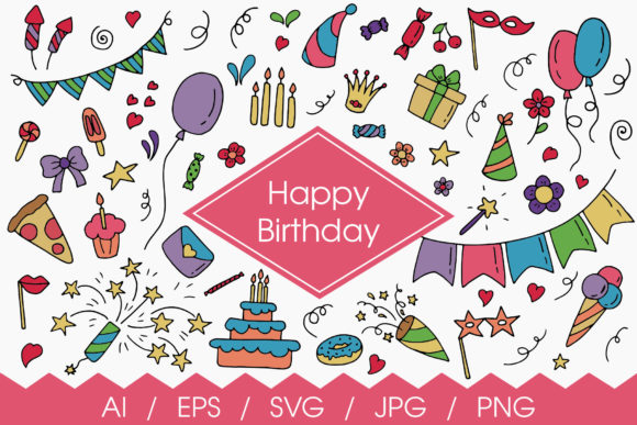 Happy Birthday Doodle: A Creative Collection for Every Celebration
