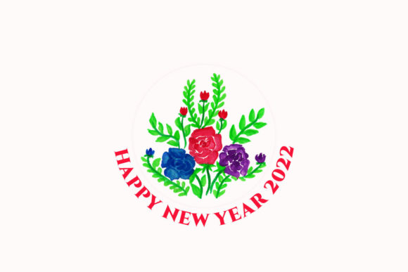 Happy New Year 2022 Floral Background: A Versatile Design for Every Project