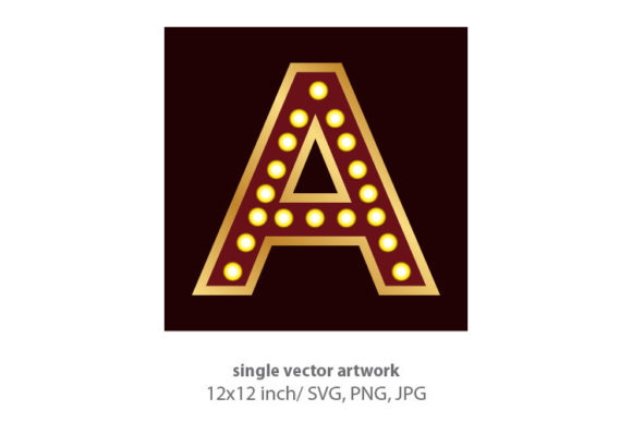 Lights Bulbs Inside Decorative Letter a