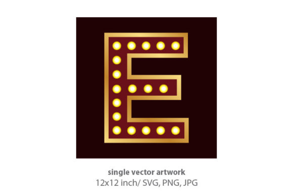 Lights Bulbs Inside Decorative Letter E