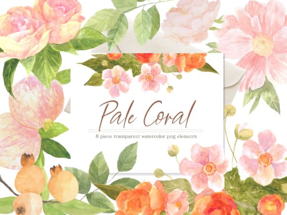 Pink Blush Floral Watercolor Set: A Versatile Choice for Elegant Design