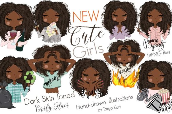Planner African American Girls Stickers for Creative Expression and Organization