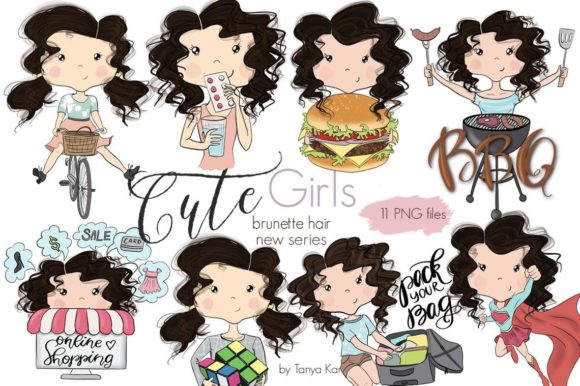 Planner Girls Brunette Hair: A Stylish and Versatile Design Collection