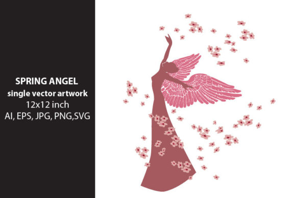 Spring Angel - Single Vector Artwork for Creative Projects
