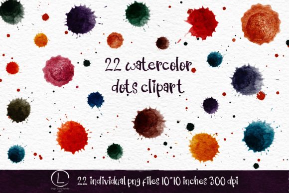 Watercolor Dots Clipart, Handpainted Dot: A Versatile Creative Tool