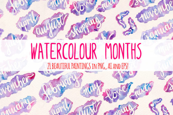 Watercolour Months: A Creative Resource for Designers and Artists